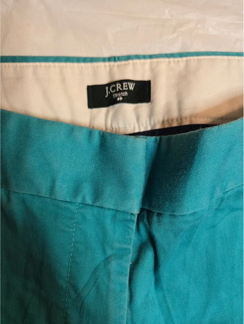 J.Crew City Fit Pants Women's 6 Turquoise Teal Blue Cropped Stretch Cotton 2013